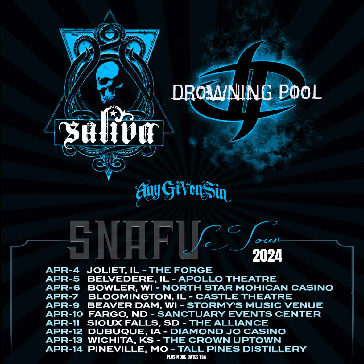 Saliva Set to Continue the SNAFU Le Tour with Drowning Pool